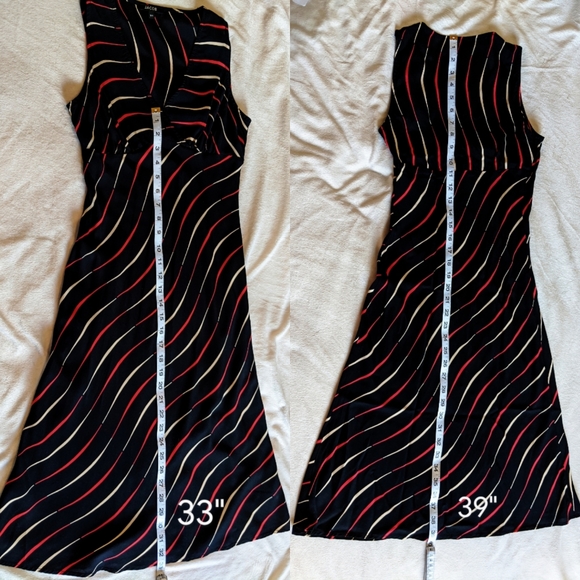 JACOB Black Fitted V-Neck Sleeveless Dress - Picture 8 of 8